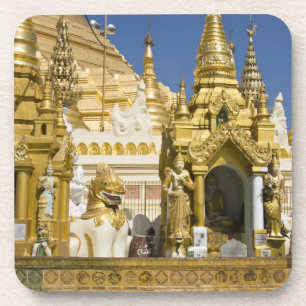 Shwedagon Pagoda (Paya), grote tempellocatie die Drankjes Onderzetter