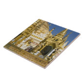 Shwedagon Pagoda (Paya), grote tempellocatie die Tegeltje (Zijkant)