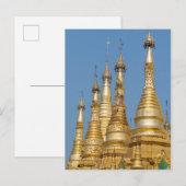 Shwedagon Pagoda Spires Briefkaart (Voorkant / Achterkant)