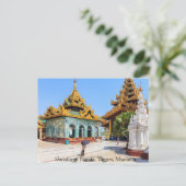 Shwedagon Pagoda, Yangon, Myanmar. Briefkaart (Staand voorkant)