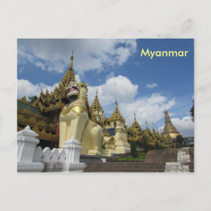 Shwedagon Pagoda, Yangon, Myanmar Briefkaart