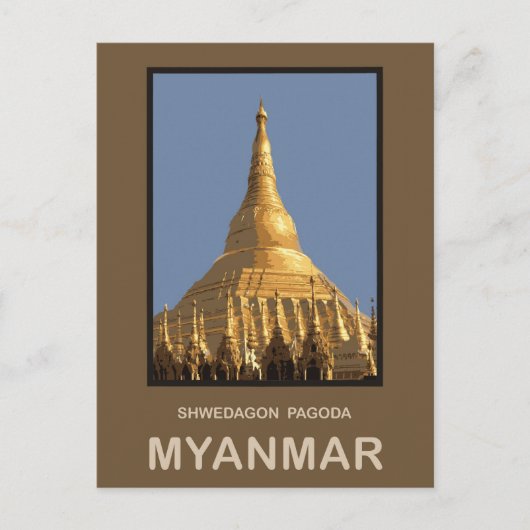 Shwedagon Pagoda Yangon Myanmar Briefkaart (Voorkant)