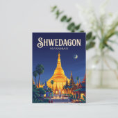 Shwedagon Pagode Myanmar Briefkaart (Staand voorkant)
