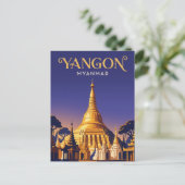 Shwedagon Pagode Myanmar Briefkaart (Staand voorkant)