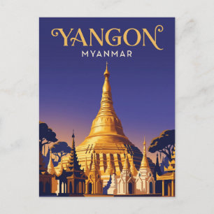Shwedagon Pagode Myanmar Briefkaart