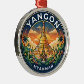 Shwedagon Pagode Myanmar Metalen Ornament (Rechts)