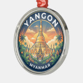Shwedagon Pagode Myanmar Metalen Ornament (Links)