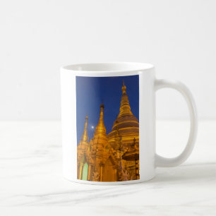Shwedagon Pagode 's nachts, Myanmar Koffiemok