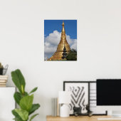 Shwedagon Pagode, Yangon, Myanmar Poster (Thuiskantoor)