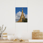 Shwedagon Pagode, Yangon, Myanmar Poster (Keuken)