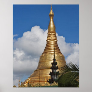 Shwedagon Pagode, Yangon, Myanmar Poster