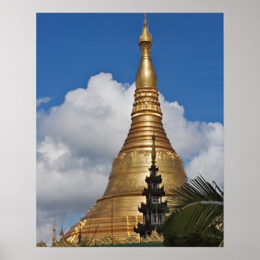 Shwedagon Pagode, Yangon, Myanmar Poster (Voorkant)