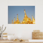 Shwedagon Pagode, Yangon, Myanmar Poster (Keuken)
