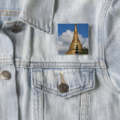 Shwedagon Pagode, Yangon, Myanmar Vierkante Button 5,1 Cm (In situ)