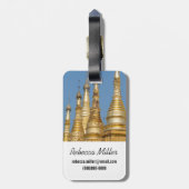 Shwedagon-pagodespitsen Bagagelabel (Achterkant verticaal)