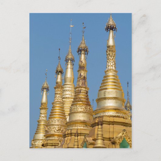 Shwedagon-pagodespitsen Briefkaart (Voorkant)
