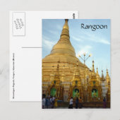shwedagon rangoon briefkaart (Voorkant / Achterkant)