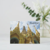 shwedagon stupas myanmar briefkaart (Staand voorkant)