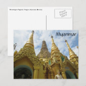 shwedagon stupas myanmar briefkaart (Voorkant / Achterkant)
