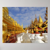 Shwezigon Pagoda complex in Bagan (Pagan), Poster (Voorkant)