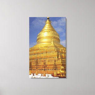 Shwezigon Pagoda in Bagan, Bagan (Pagan), 2 Canvas Afdruk