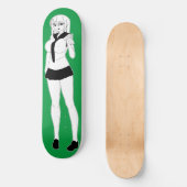 Shy Anime School Girl Skateboard Deck (Voorkant)