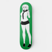 Shy Anime School Girl Skateboard Deck (Voorkant)