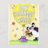 Shy Birthday wil briefkaart van Nicole Janes (Voorkant)