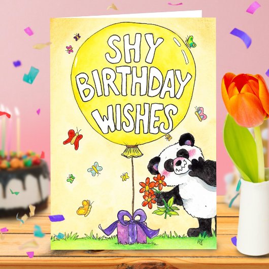 Shy Birthday wil wenskaart van Nicole Janes Kaart