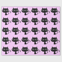 SHY BLACK CAT STENCIL PATTERN 