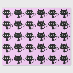 SHY BLACK CAT STENCIL PATTERN  CADEAUPAPIER