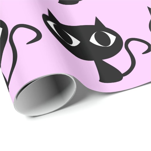 SHY BLACK CAT STENCIL PATTERN  CADEAUPAPIER (Rol Hoek)