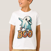Shy Boo Ghost: Te Bashful voor Boo T-shirt (Voorkant)