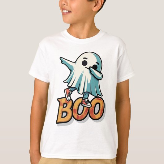 Shy Boo Ghost: Te Bashful voor Boo T-shirt (Voorkant)