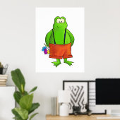 Shy Boy Frog Art Print (Thuiskantoor)