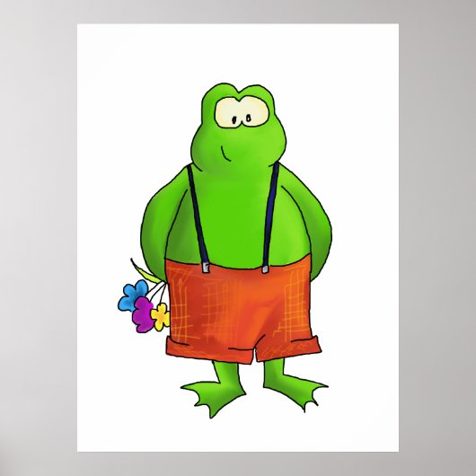 Shy Boy Frog Art Print (Voorkant)