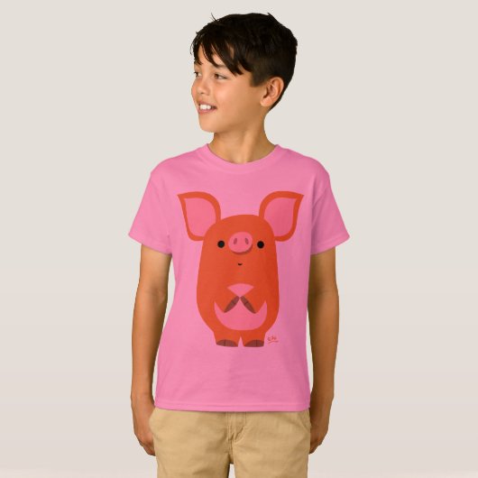 Shy Cartoon Aangepaste kinderen T-shirt (Voorkant volledig)