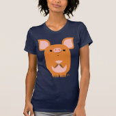 Shy Cartoon Aangepaste vrouwen T-shirt (Voorkant)