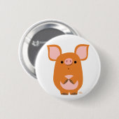 Shy Cartoon Pig-knoopbadge Ronde Button 5,7 Cm (Voorkant /achterkant)