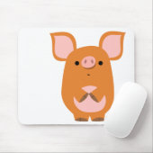 Shy Cartoon Pig mousepad Muismat (Met muis)