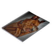 Shy Chocolate Lab Pit Mix Dog Notitieboek (Linkerzijde)