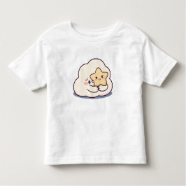 Shy Cloud Knuffelen Een Ster - Dromerige Schattige Kinder Shirts