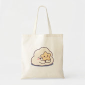 Shy Cloud Knuffelen Een Ster - Dromerige Schattige Tote Bag (Voorkant)
