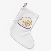 Shy Cloud Knuffelen Een Ster Kleine Kerstsok (Voorkant (Hangend))