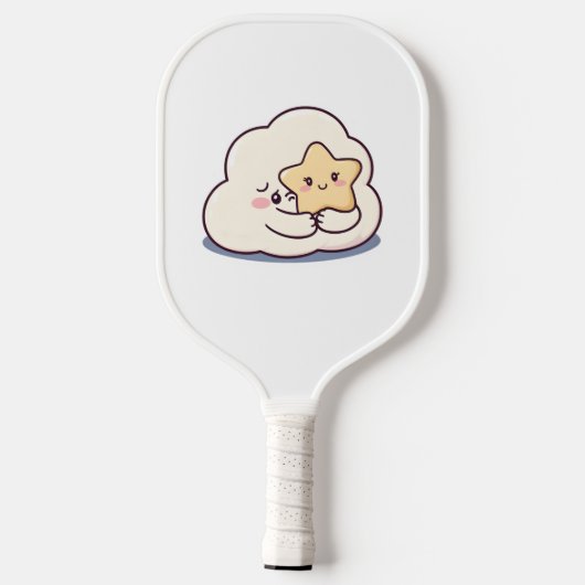 Shy Cloud Knuffelen Een Ster Pickleball Paddle (Achterkant)