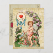 Shy Cupid Valentijn Briefkaart (Voorkant / Achterkant)