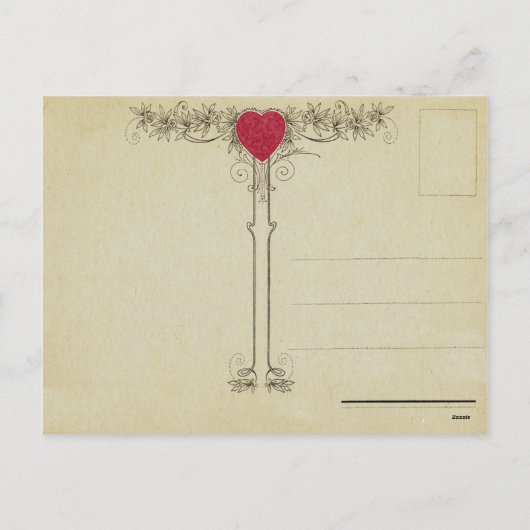Shy Cupid Valentijn Briefkaart (Achterkant)