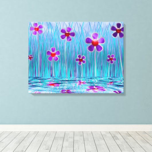 Shy Daisies Canvas Print (Insitu (Houten vloer))