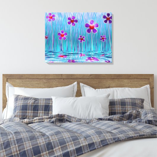 Shy Daisies Canvas Print (Insitu (Slaapkamer))