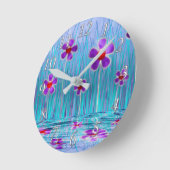 Shy Daisies Clock Ronde Klok (Hoek)